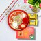 Rakhi Gift Hamper Rakhi for Brother Gift Set - Rakhi Set of 1 with Puja Thali Roli Chawal Candle Holder Sweets Greeting Card - Raksha Bandhan Bracelet Rakhi for Bhai